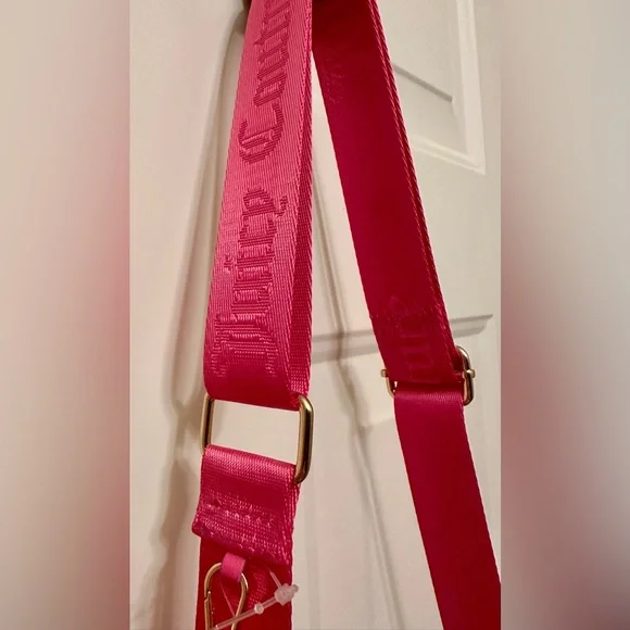 NWT Juicy Couture Bright Hot Pink Monogram Crossbody Bag Y2K Style w/ Coin Pouch - Picture 9 of 13